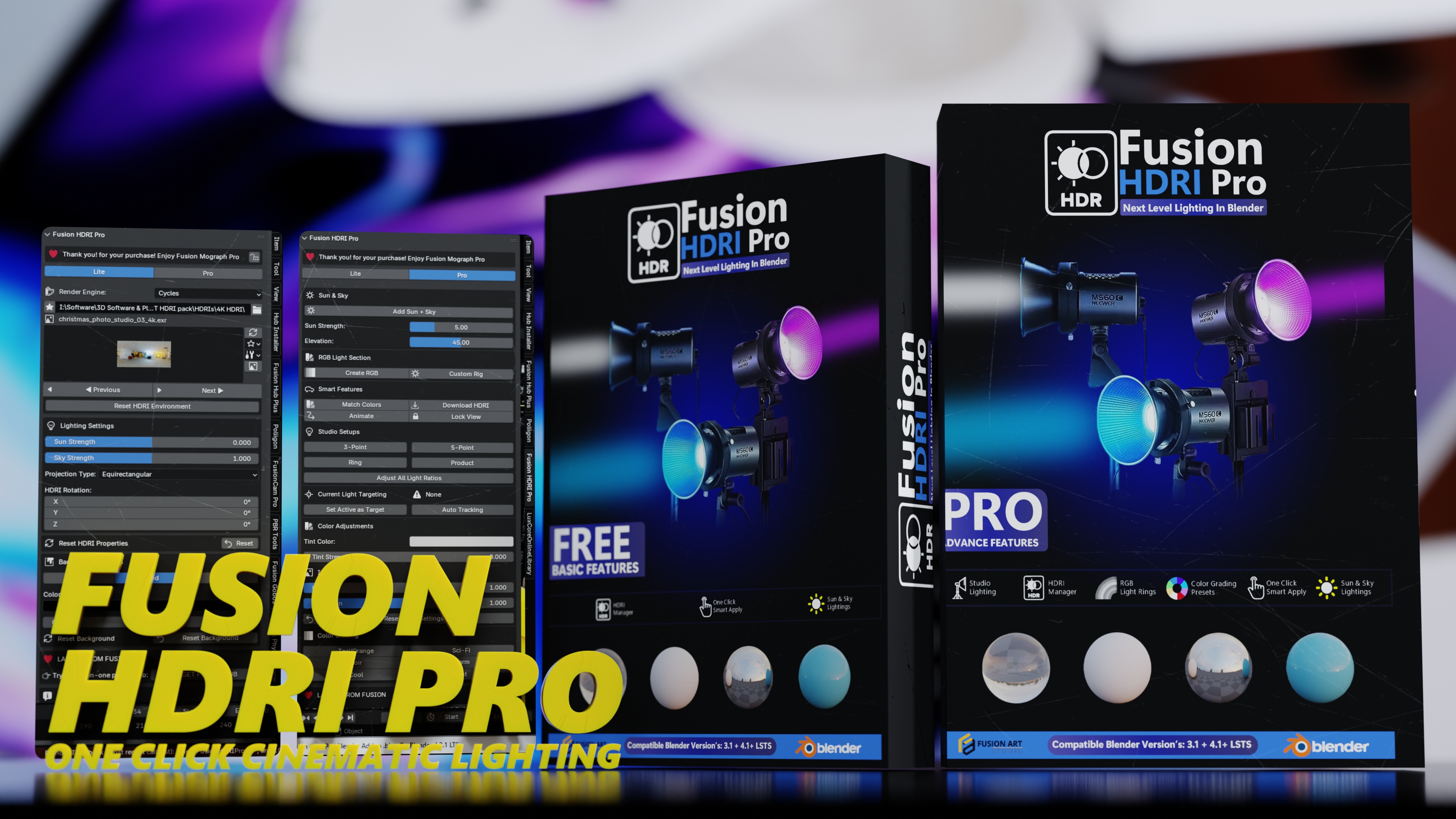  Fusion HDRI Pro | Advance Physical & Studio Lighting in Blender
