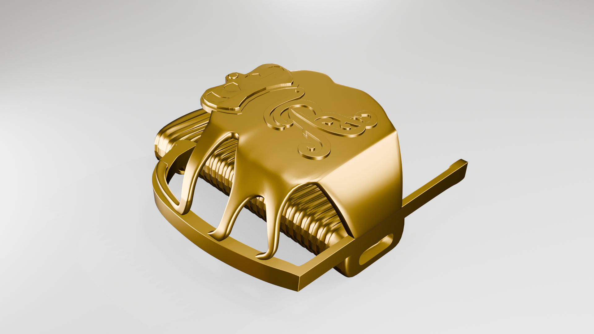 Gold Sword Guard 3D Modeling 
