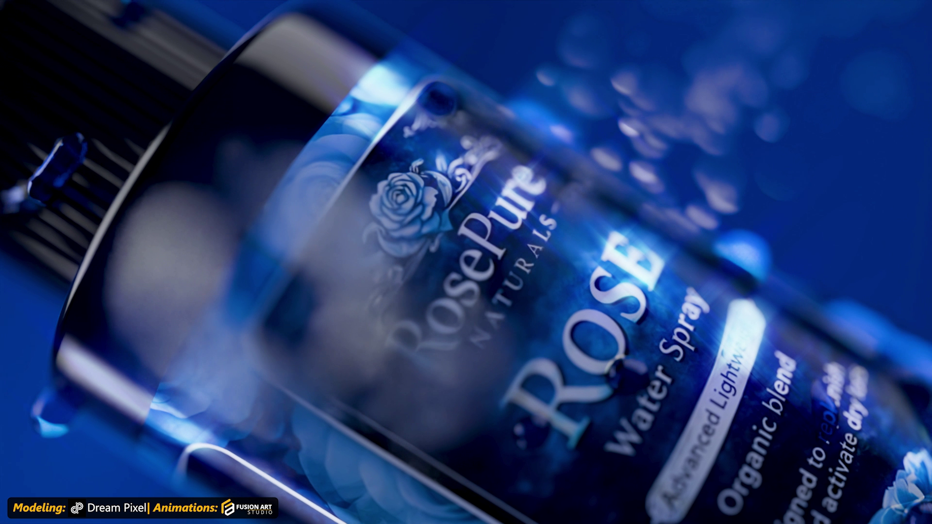 I will create 3D product animations with liquid and water simulations