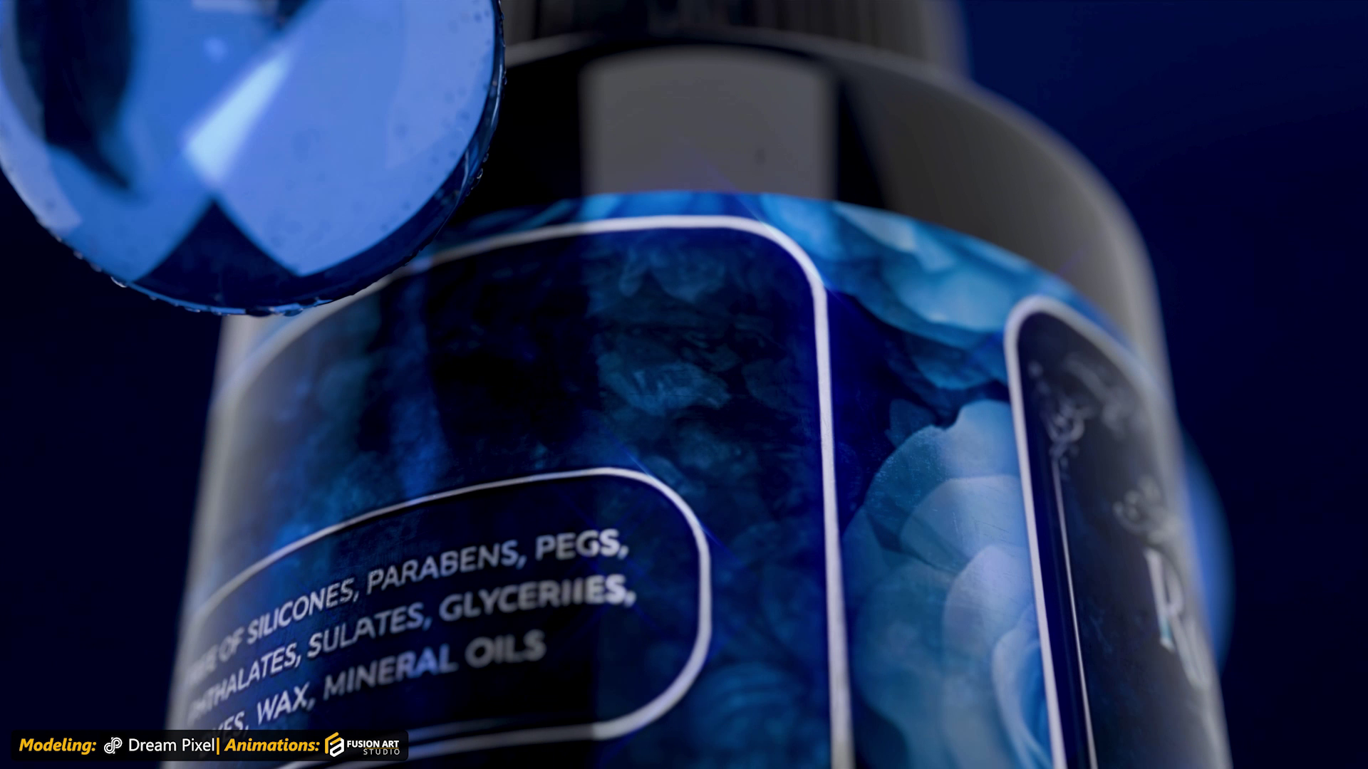 I will create 3D product animations with liquid and water simulations