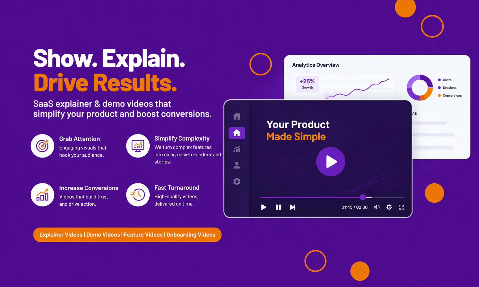 I will create a saas explainer video with clean motion graphics