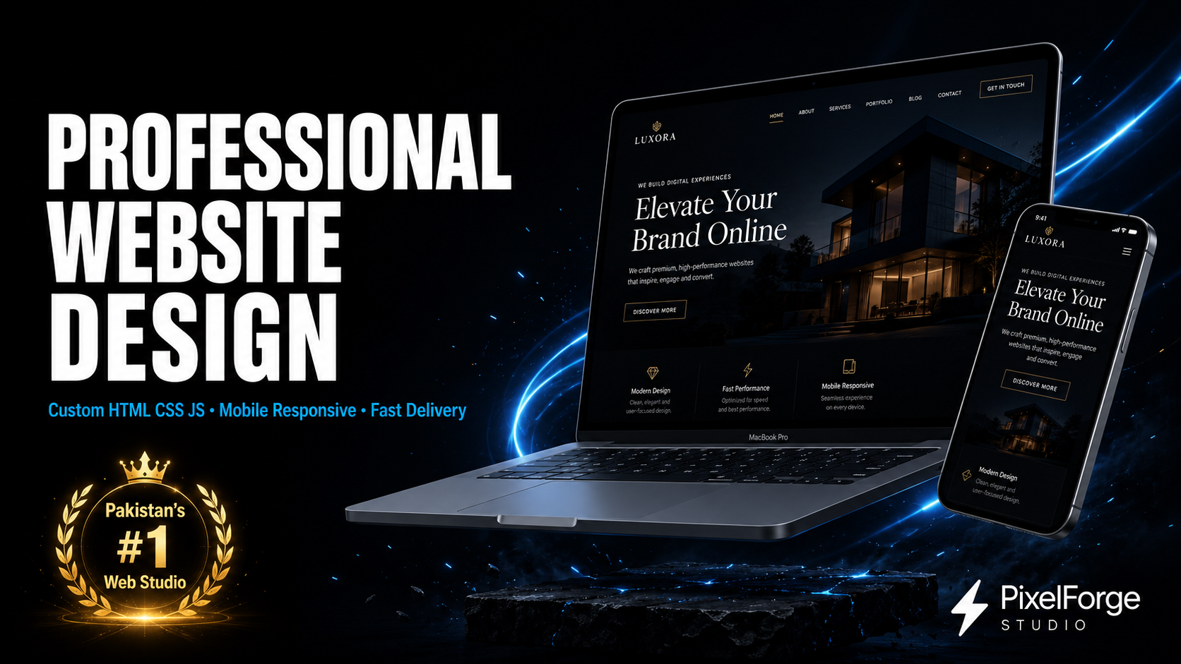 I will design a premium custom website for your business