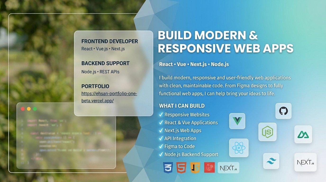I will develop responsive web apps using React, Vue, Next.js, and Node.js