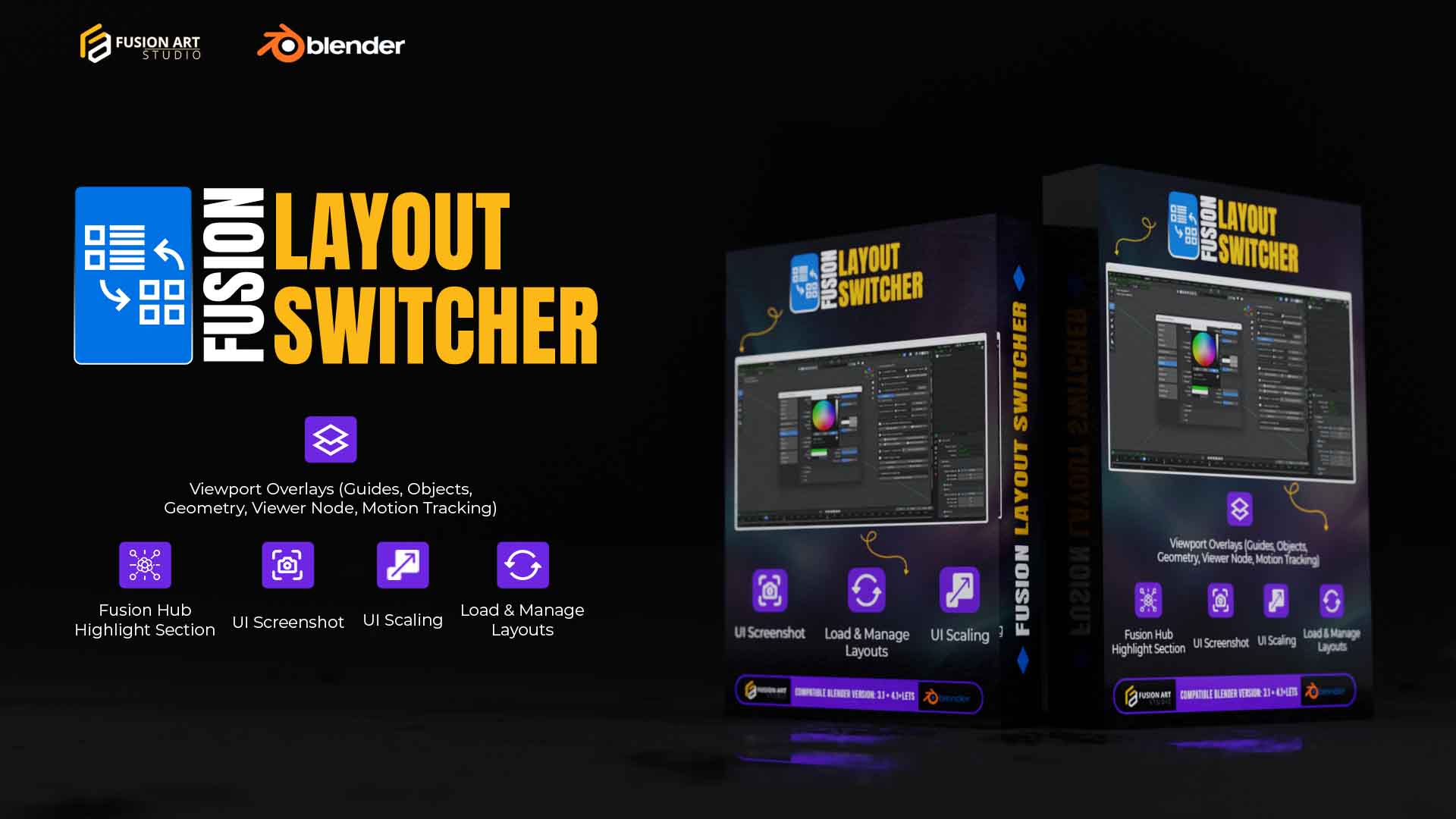 Fusion Layout Switcher V1.0 – Smart UI Scaling & Layout Manager for Blender