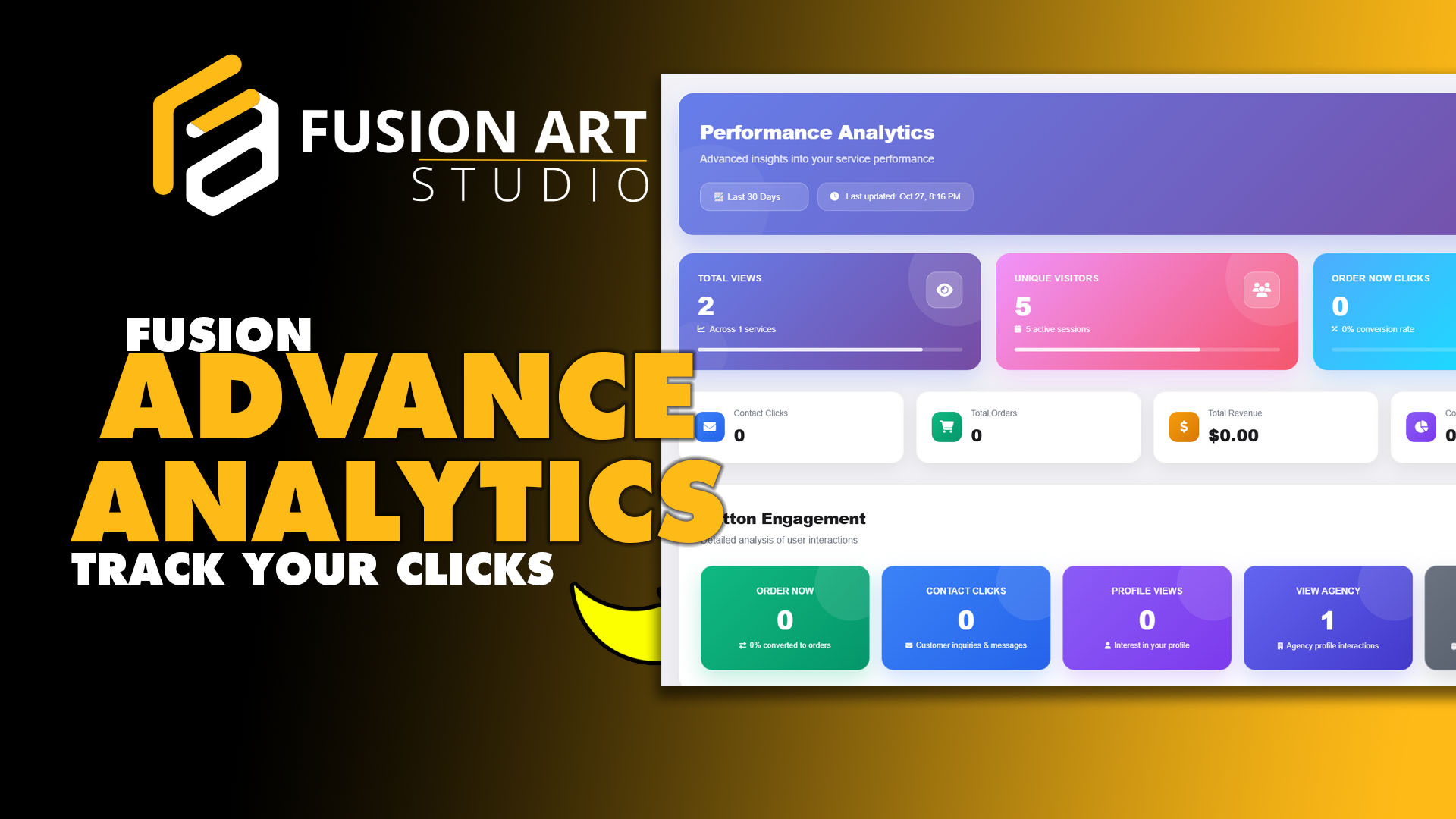 Fusion Art Studios Advanced Analytics | See Who Clicked Your Profile & Boost Your Ranking